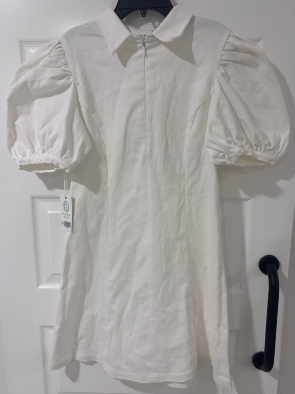 White Puff Sleeve Dress